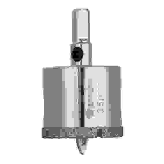 Коронка алмазная с центрирующим сверлом d 35 мм по керамике и стеклу, Р45, трехгр хвостовик ЕРМАК