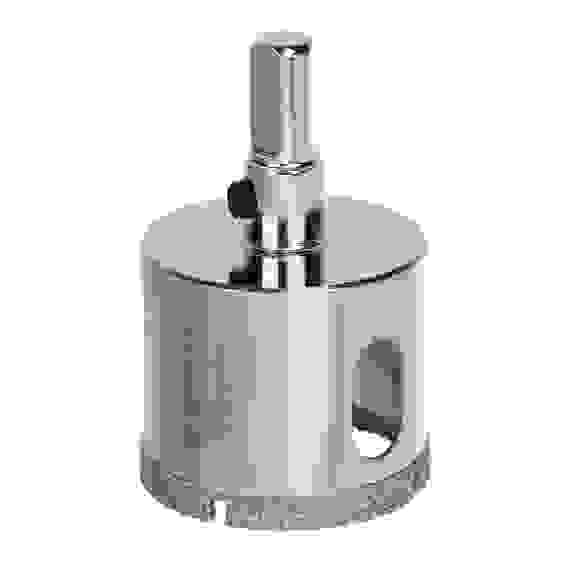 Коронка алмазная с центрирующим сверлом d 35 мм по керамике и стеклу, Р45, трехгр хвостовик ЕРМАК