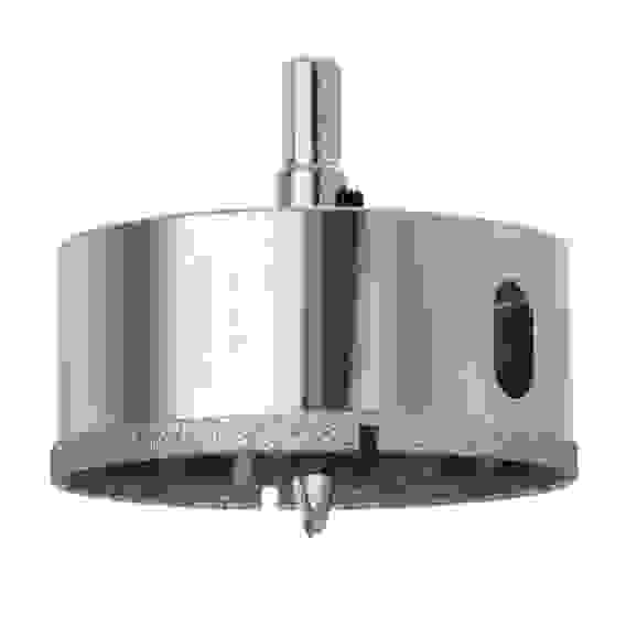 Коронка алмазная с центрирующим сверлом d 68 мм по керамике и стеклу, Р45, трехгр хвостовик ЕРМАК