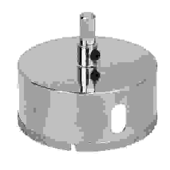 Коронка алмазная с центрирующим сверлом d 68 мм по керамике и стеклу, Р45, трехгр хвостовик ЕРМАК