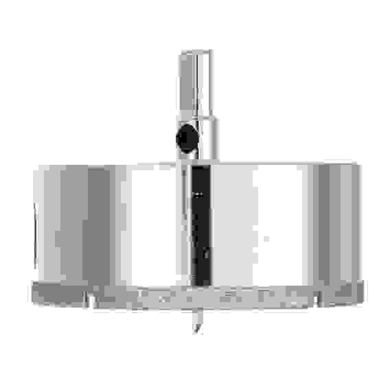 Коронка алмазная с центрирующим сверлом d 73 мм по керамике и стеклу, Р45, трехгр хвостовик ЕРМАК