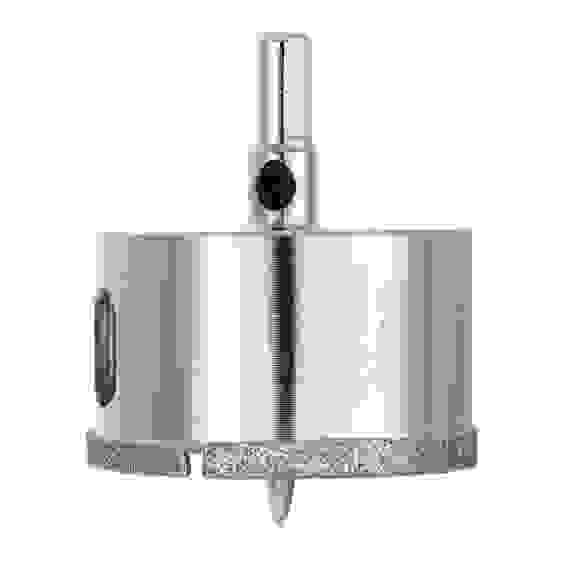 Коронка алмазная с центрирующим сверлом d 50 мм по керамике и стеклу, Р45, трехгр хвостовик ЕРМАК