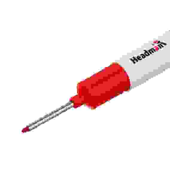 Маркер перманентный удлиненный, тонкий стержень красный HEADMAN