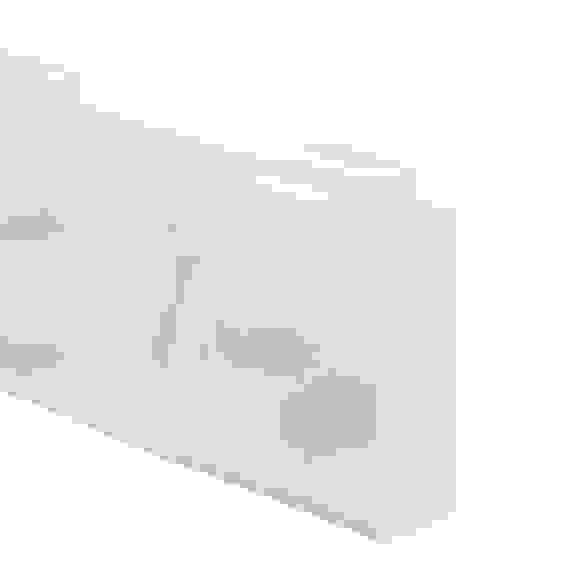 Вешалка настенная для ванной комнаты 390x48мм, 5 крючков, пластик, белый