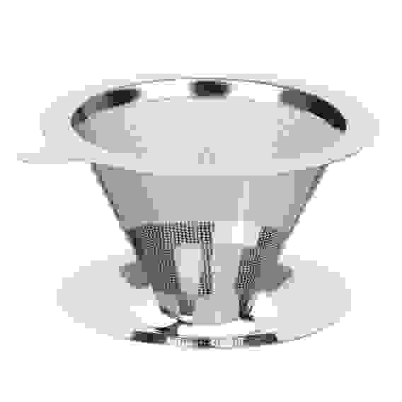 Воронка для кофе 12х8,5х6см, диаметр нижней части 9см, нерж.сталь