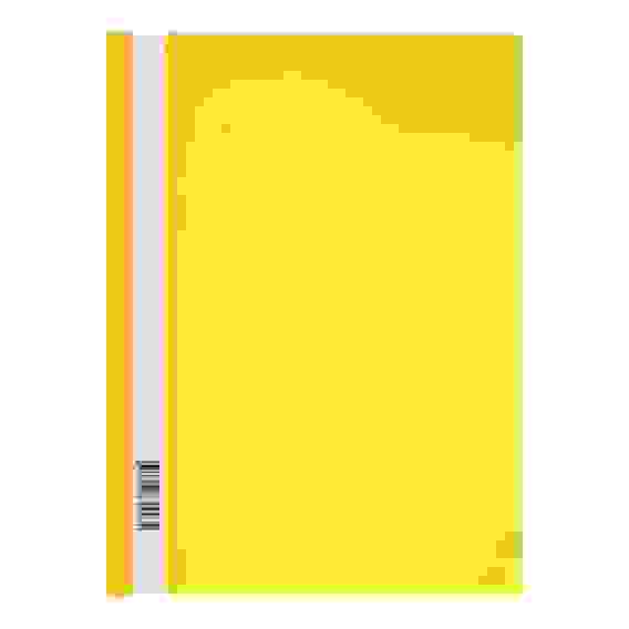 Папка-скоросшиватель пластик. СТАММ А4, 120мкм, желтая с прозр. верхом