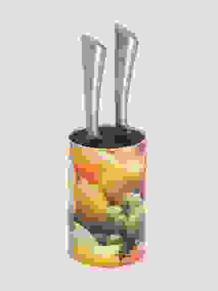 Подставка для ножей с наполнителем «Фрукты», 14×9 см