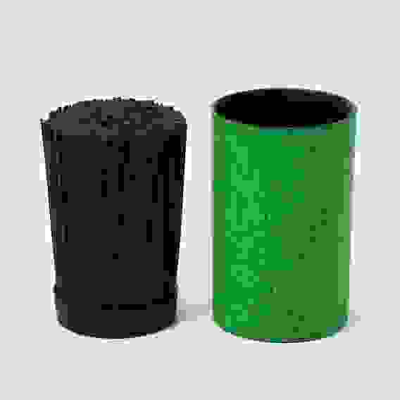 Подставка для ножей с наполнителем Доляна «Кракле», 14×9 см, soft-touch, зелёная