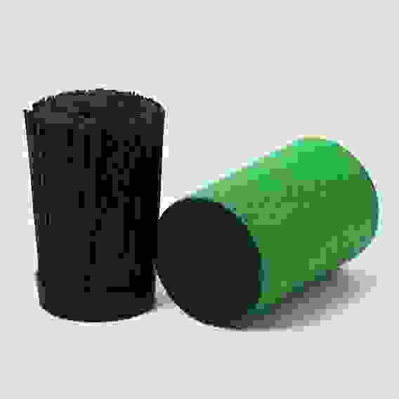 Подставка для ножей с наполнителем Доляна «Кракле», 14×9 см, soft-touch, зелёная