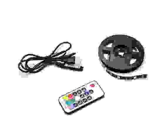 Комплект Лента св/д+пульт ДУ+USB TV подсветка 5V 7,2W/m 30Led/m IP20 RGB 0,5м 5050 10-69 APEYRON