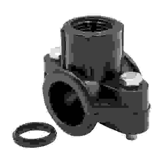 Седелка ПЭ с внут. труб. резьбой 25 - 1/2&quot; 2 болта (обж.) SPEKTR