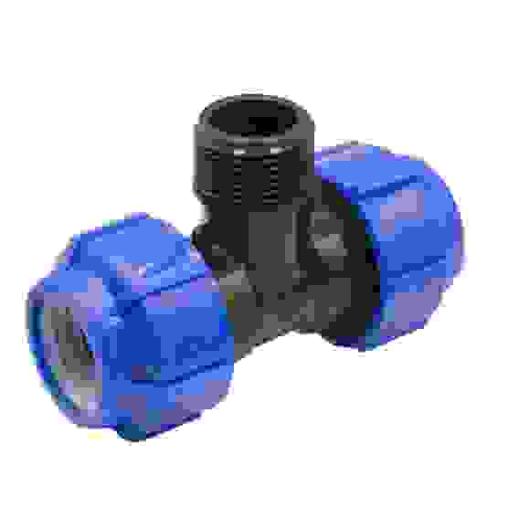 Тройник ПЭ с наруж. труб. резьбой 32х1''х32 (обж.) SPEKTR