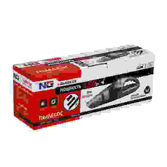 Пылесос автомобильный 150Вт, 3 насадки, 3800Pa, серый ЕРМАК