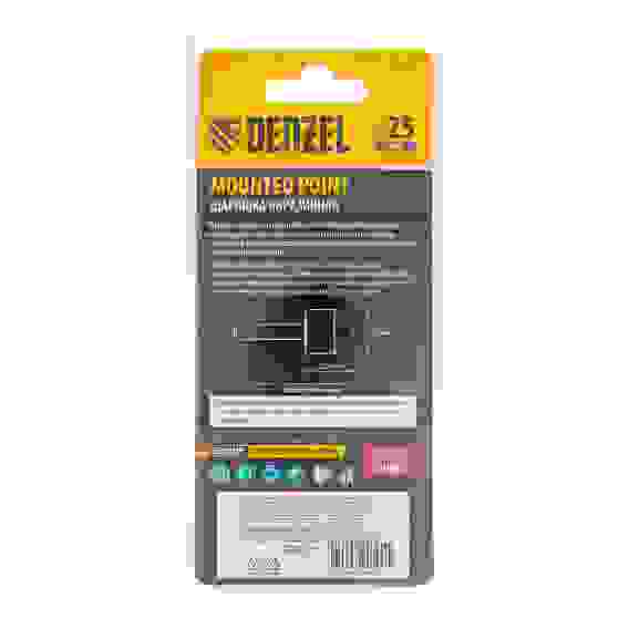 Шарошка абразивная, конус, для дрели, 25 x 25 мм, хвостовик d6 мм, 63С// Denzel