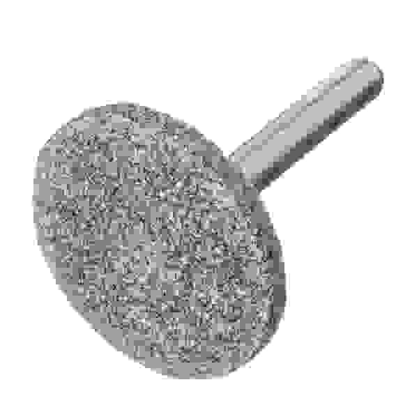 Шарошка абразивная, диск, 32 x 12 мм, для дрели, хвостовик d6 мм, 63С// Denzel