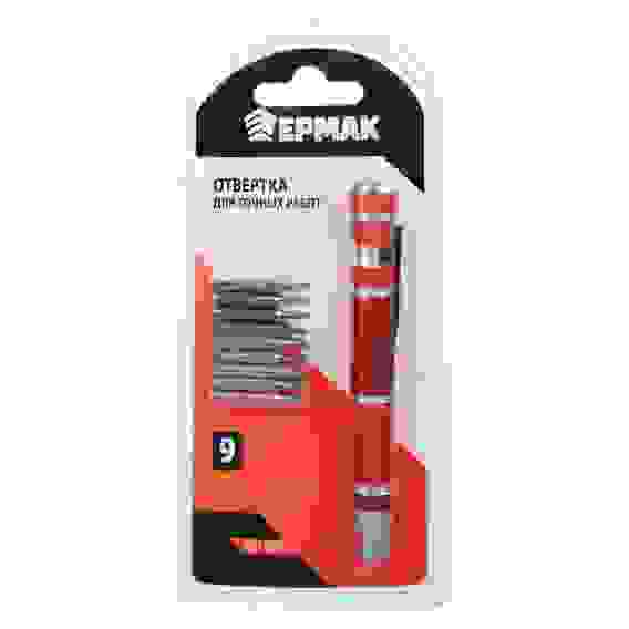 Отвертка для точных работ в форме ручки с битами, сталь ЕРМАК