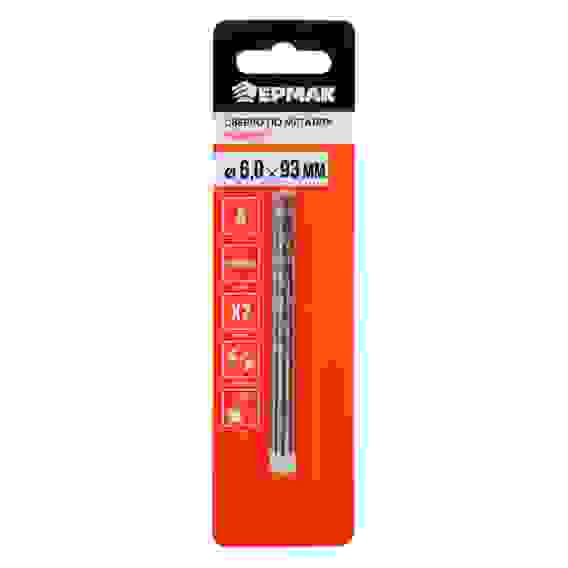 Сверло по металлу 6.0х93мм, сталь Р6М5К5, класс А КОБАЛЬТ ЕРМАК