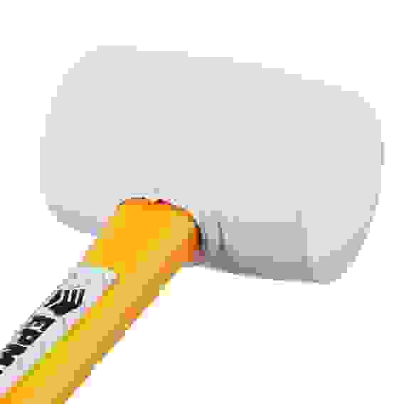 Киянка, белая резина, фибергласовая обрезиненная рукоятка 225гр ЕРМАК