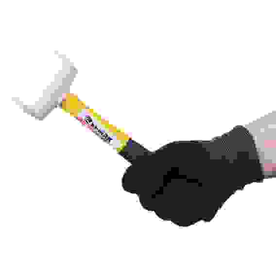 Киянка, белая резина, фибергласовая обрезиненная рукоятка 225гр ЕРМАК