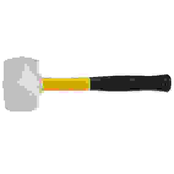 Киянка, белая резина, фибергласовая обрезиненная рукоятка 680г ЕРМАК