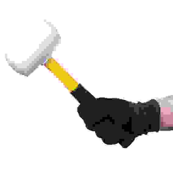 Киянка, белая резина, фибергласовая обрезиненная рукоятка 680г ЕРМАК