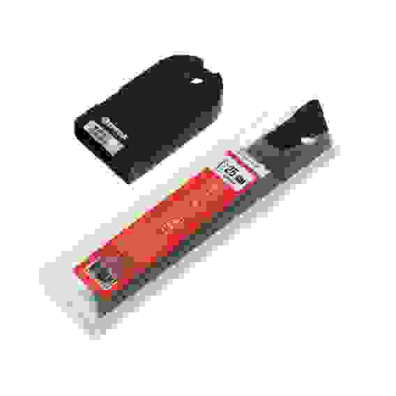 Лезвие для ножей запасное 25мм сегментированное, сталь+воронение,толщина 0,65мм, 10шт/уп ЕРМАК