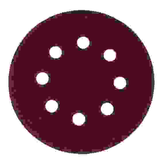 Круг шлифовальный из абразивной бумаги на велкро основе, 8 отверстий, P80, 125 мм, 5шт. ЕРМАК