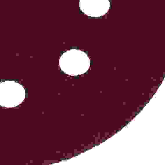 Круг шлифовальный из абразивной бумаги на велкро основе, 8 отверстий, P80, 125 мм, 5шт. ЕРМАК