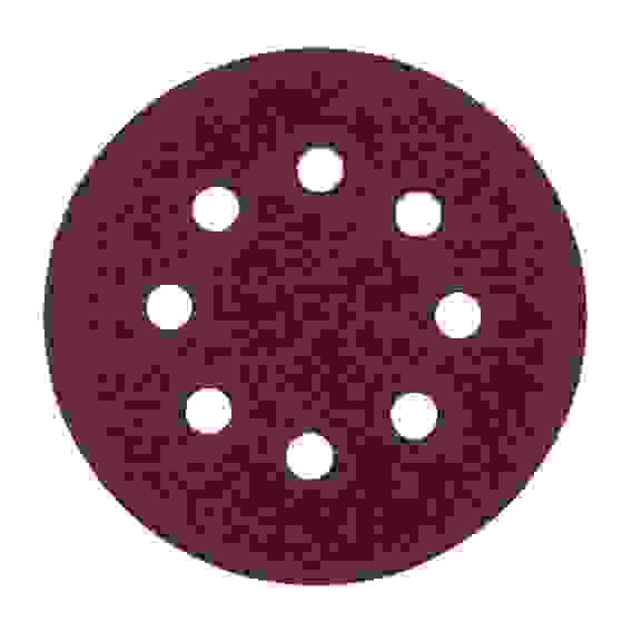 Круг шлифовальный из абразивной бумаги на велкро основе, 8 отверстий, P100, 125 мм, 5шт. ЕРМАК