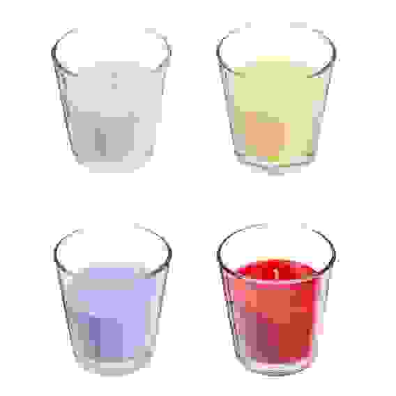 Свеча ароматизированная Glass, 85гр. ваниль, лаванда, спелые ягоды, хлопок NEW GALAXY