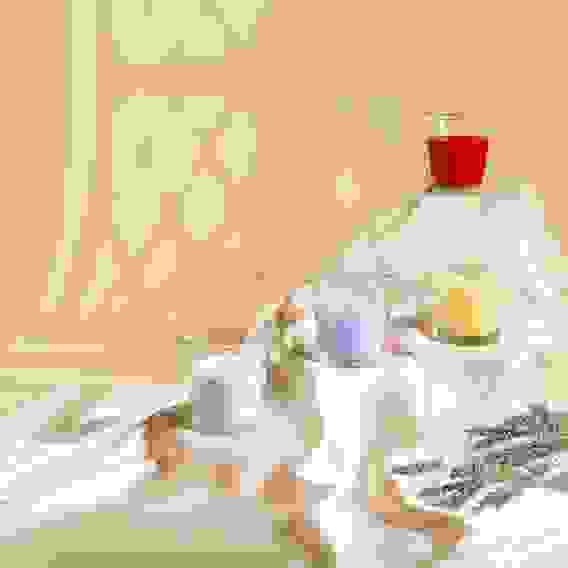 Свеча ароматизированная Glass, 85гр. ваниль, лаванда, спелые ягоды, хлопок NEW GALAXY