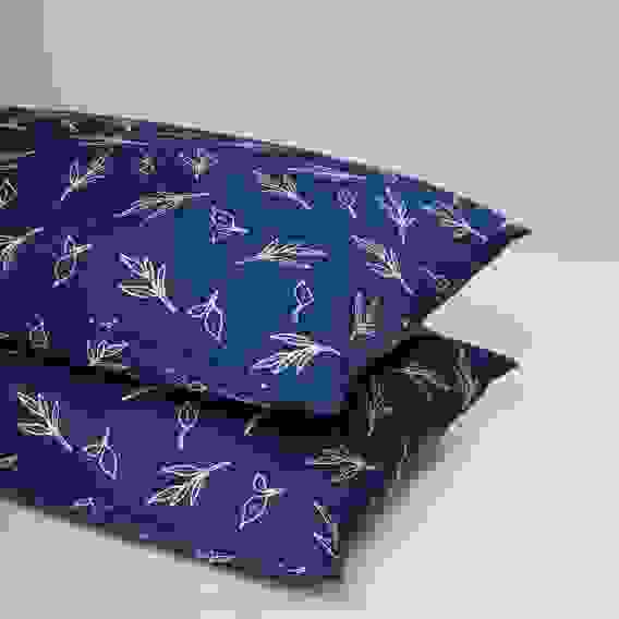 Наволочки 50х70см, 100% хлопок, бязь, 2шт, синий Нэви PROVANCE