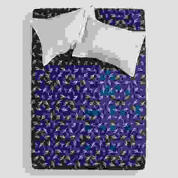 Простыня на резинке 160х200х20см, 100% хлопок, бязь, синий Нэви PROVANCE