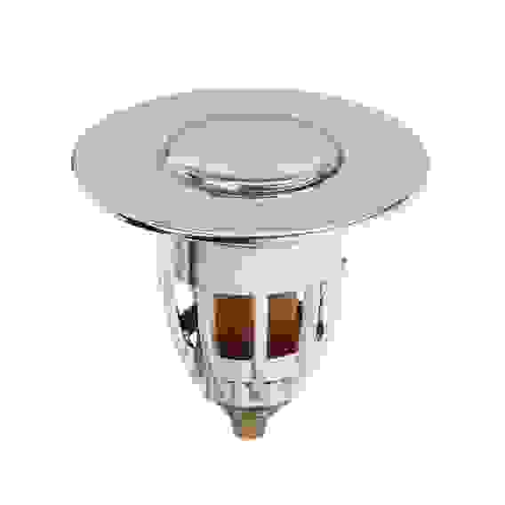 Донный клапан, без перелива, компактный, d=60мм, пластик, хром