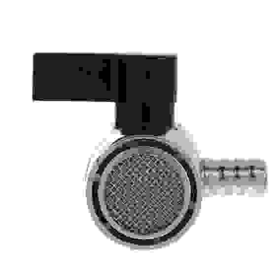 Диверотор-переходник для смесителя, отвод для шланга d=8мм, цинк, хром