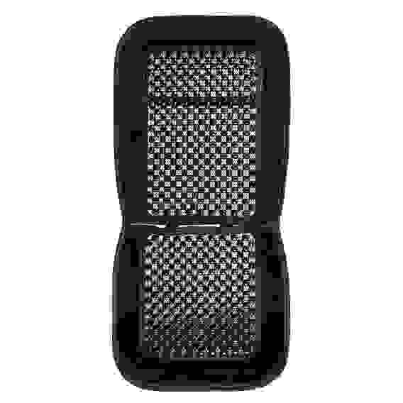 Массажер 92x44см, деревянные шарики на ткани, черный, 020 ЕРМАК