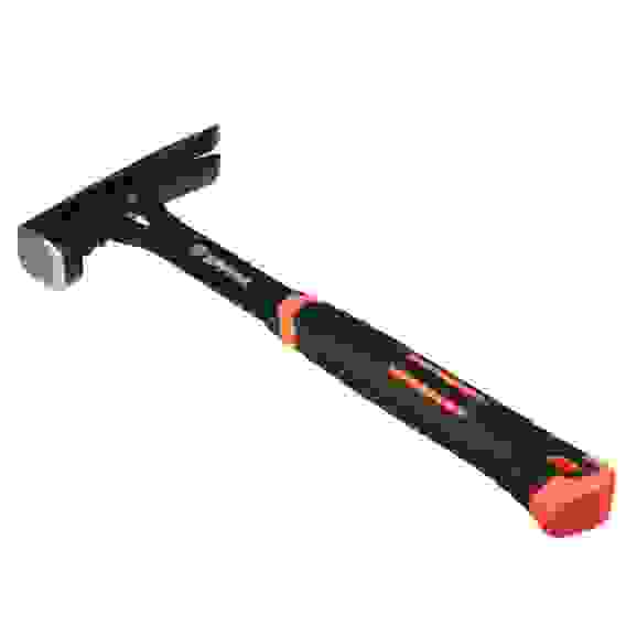 Молоток-гвоздодер цельнокованый, боек с магнитом, двухкомп.обрезин. рук-ка 450г, 320мм ЕРМАК