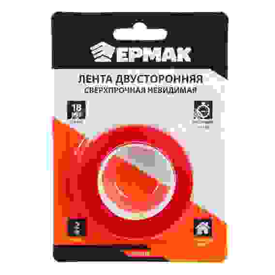 Лента двухсторонняя сверхпрочная невидимая 18мм,2м Ермак