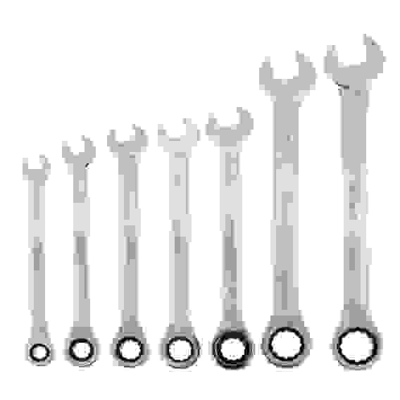 Набор комбинированных ключей с трещоткой, 7 шт. РОКОТ