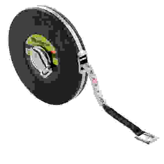 Рулетка геодезическая 30 м х 13 мм, закрытый корпус, фиберглассовая лента// Сибртех