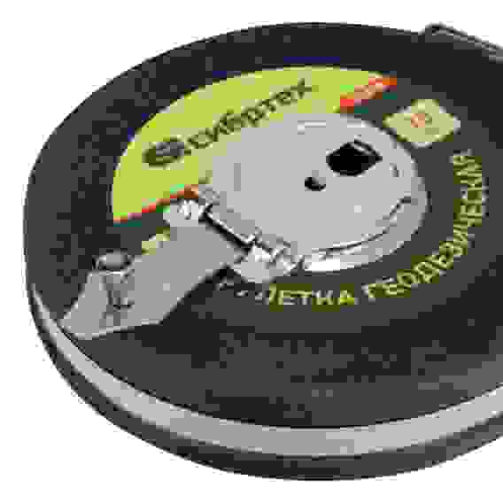 Рулетка геодезическая 10 м х 13 мм, закрытый корпус, фиберглассовая лента// Сибртех