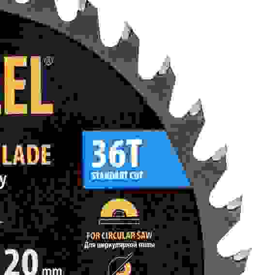 Пильный диск по дереву ф150 х 20 мм, 36 зубов, тонкий// Denzel