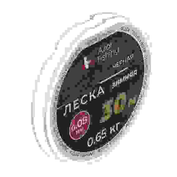 Леска зимняя, 30м, 0,08мм, 0,65кг, черная AZOR FISHING