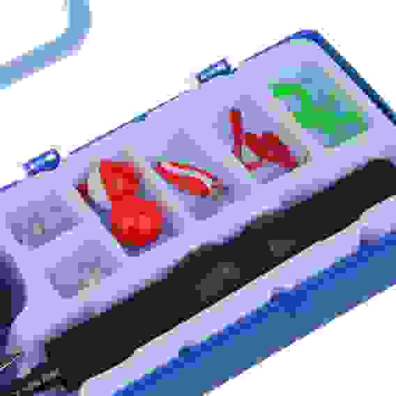 Набор рыбака в коробке с удочкой, катушкой и оснасткой, компакт AZOR FISHING