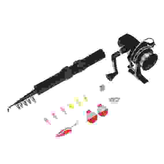 Набор рыбака в коробке с удочкой, катушкой и оснасткой, компакт AZOR FISHING