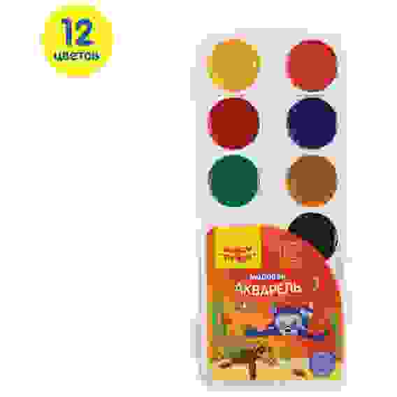 Акварель Мульти-Пульти &quot;Енот в Красном море&quot;, медовая, 12 цветов, без кисти, пластик, европодвес