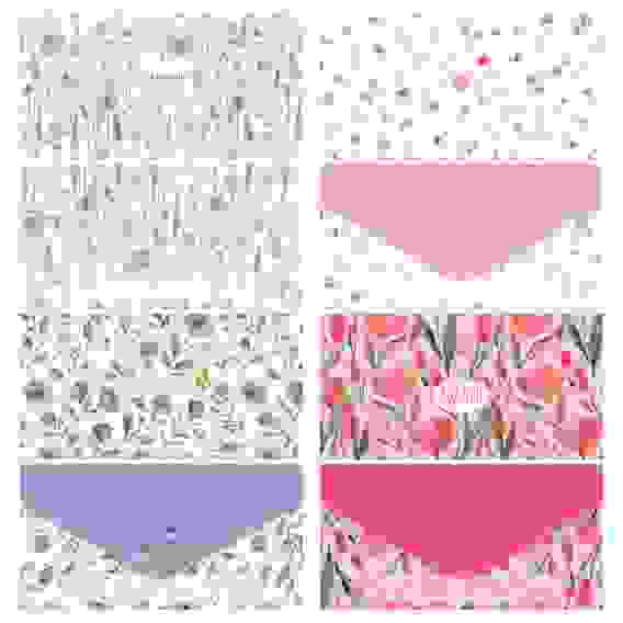 Конверт для денег MESHU &quot;Meadow&quot; 85*164мм, матовая ламинация, 4 дизайна