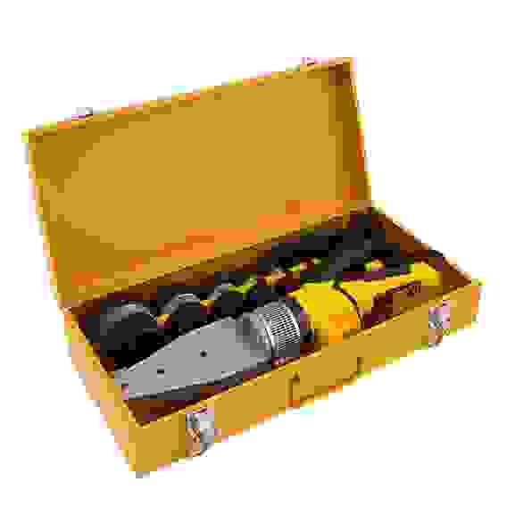 Аппарат для сварки пластиковых труб DWP-2000, X-PRO,2000Вт,300 гр., комплект насадок,20-63мм//Denzel