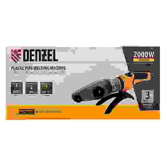 Аппарат для сварки пластиковых труб DWP-2000, X-PRO,2000Вт,300 гр., комплект насадок,20-63мм//Denzel