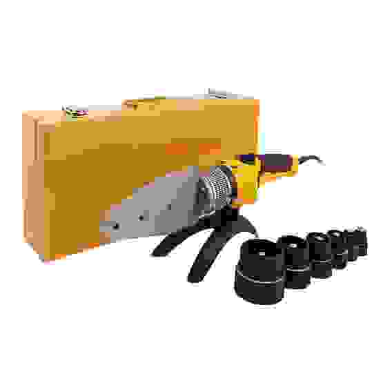 Аппарат для сварки пластиковых труб DWP-2000, X-PRO,2000Вт,300 гр., комплект насадок,20-63мм//Denzel